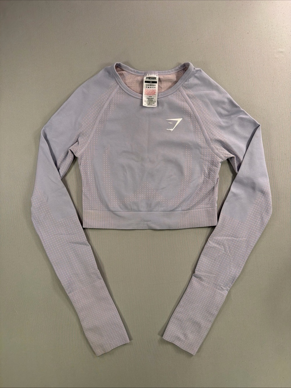 Gymshark Lavender Seamless Long Sleeve Crop Top